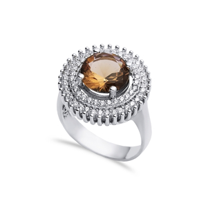 Ø19 mm Round Shiny CZ Stone Zultanite Ring