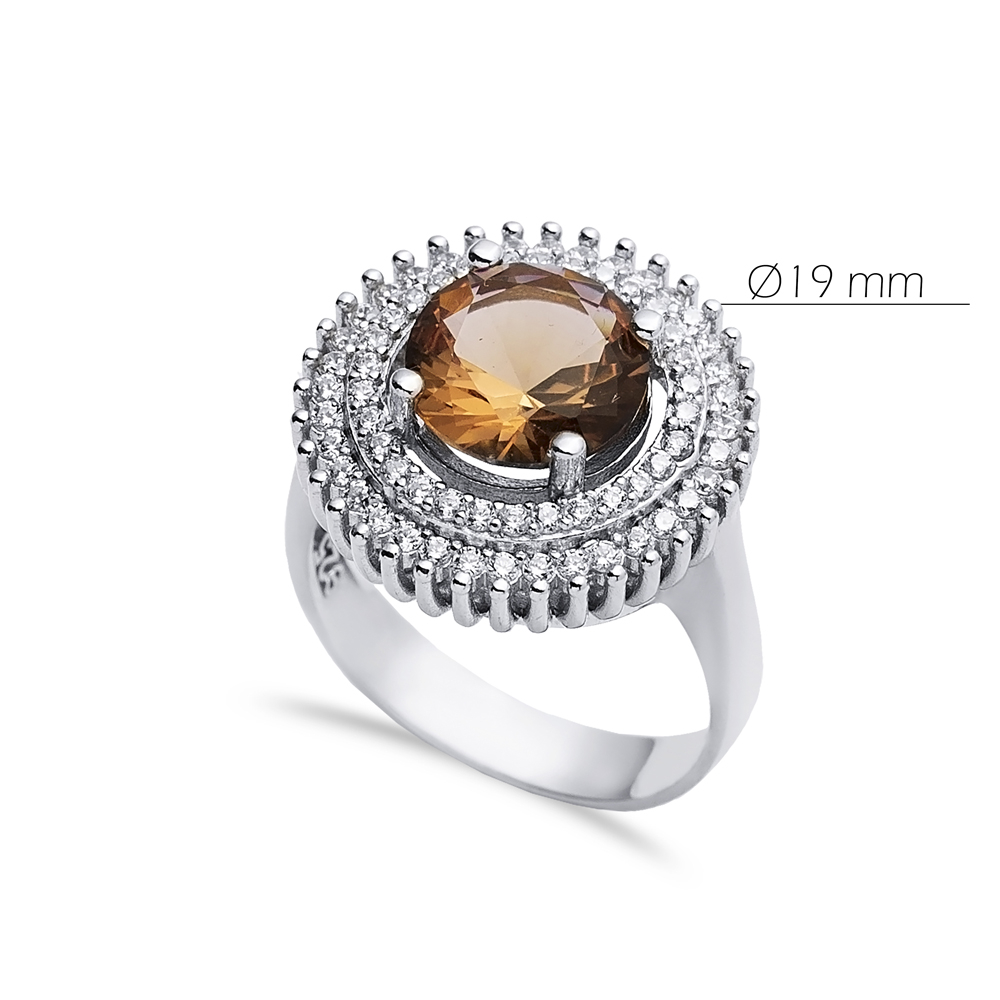 Ø19 mm Round Shiny CZ Stone Zultanite Ring