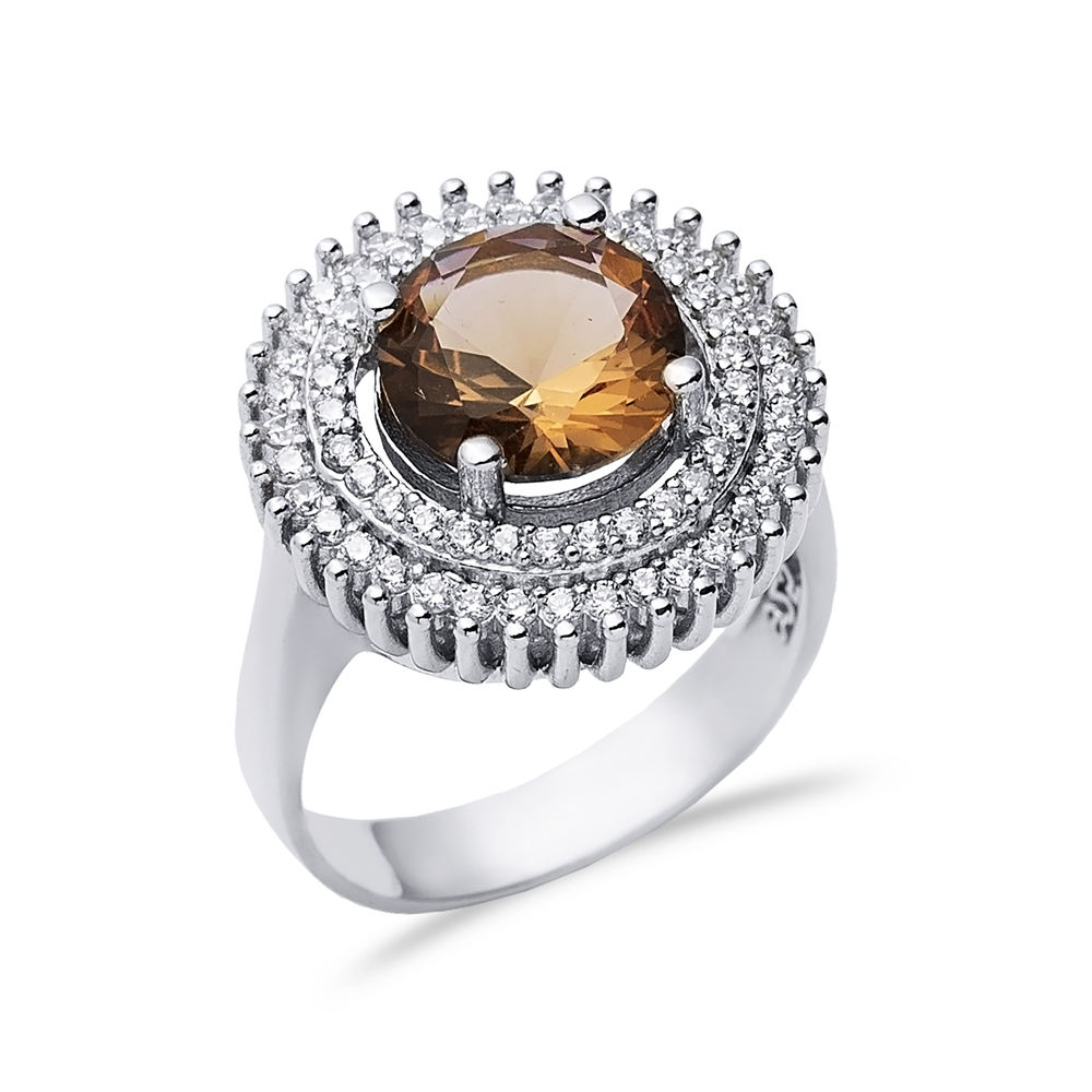 Ø19 mm Round Shiny CZ Stone Zultanite Ring