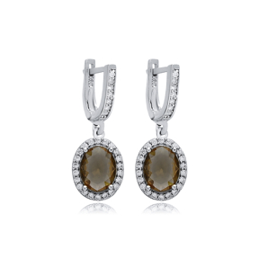 11x12 mm Oval Design Cluster Zultanite Earrings