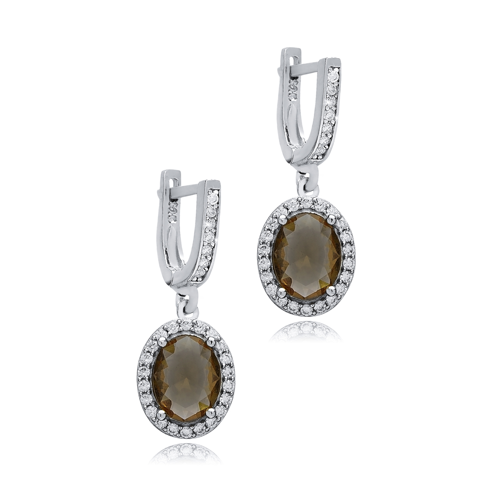 11x12 mm Oval Design Cluster Zultanite Earrings