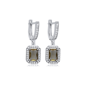 9x11 mm Baguette Design Cluster Zultanite Earrings