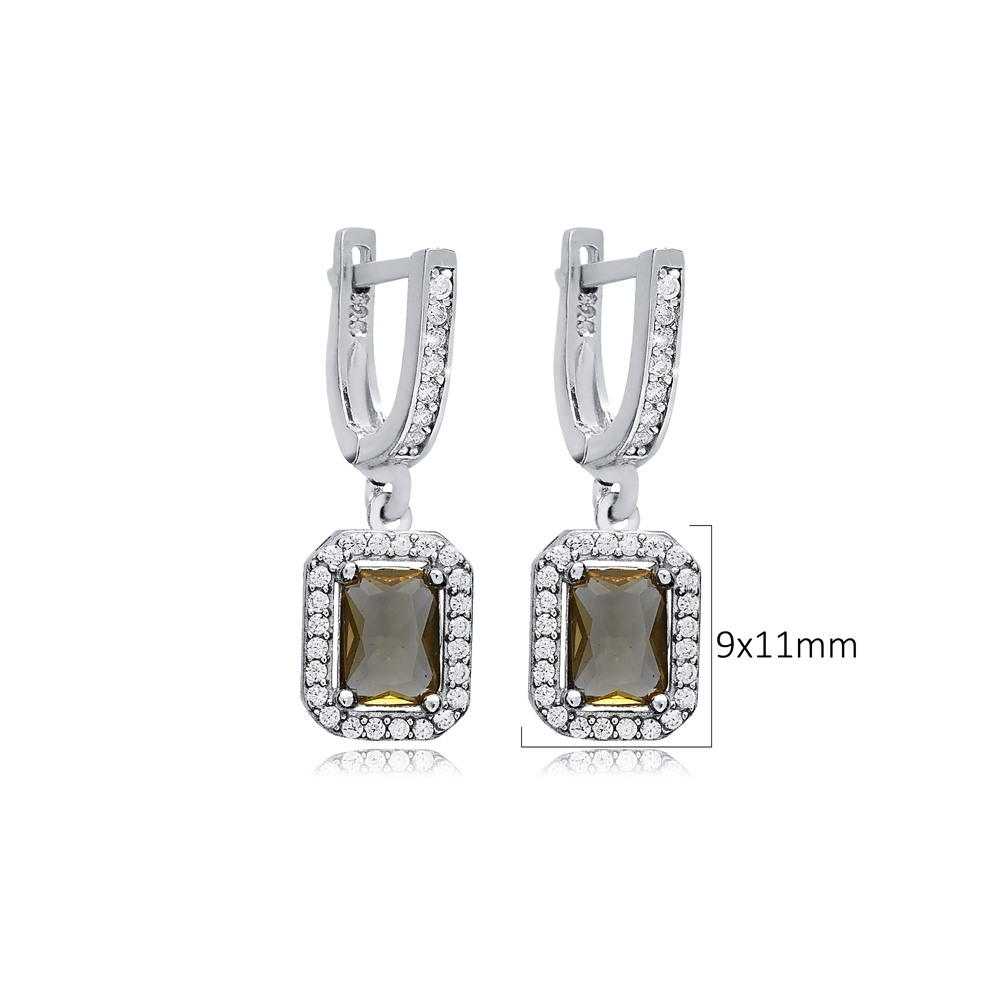 9x11 mm Baguette Design Cluster Zultanite Earrings