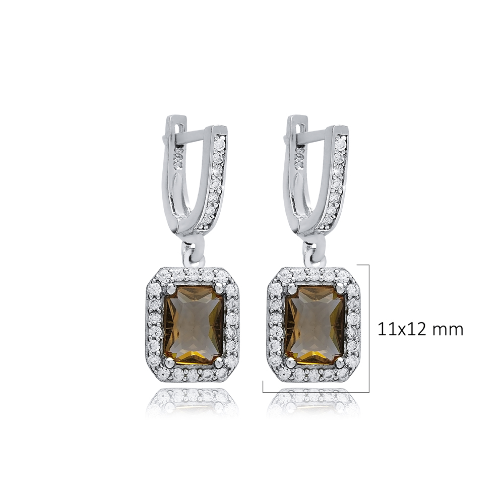 11x12 mm Baguette Cluster Zultanite Earrings