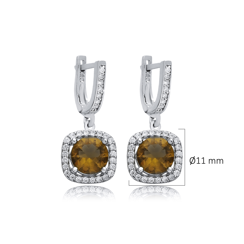 Ø11 mm Square Cluster Zultanite Earrings