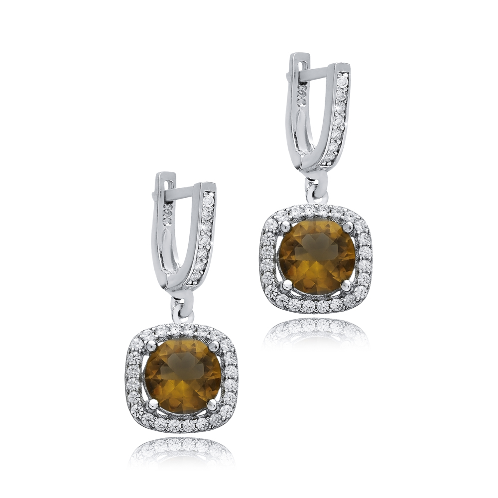 Ø11 mm Square Cluster Zultanite Earrings