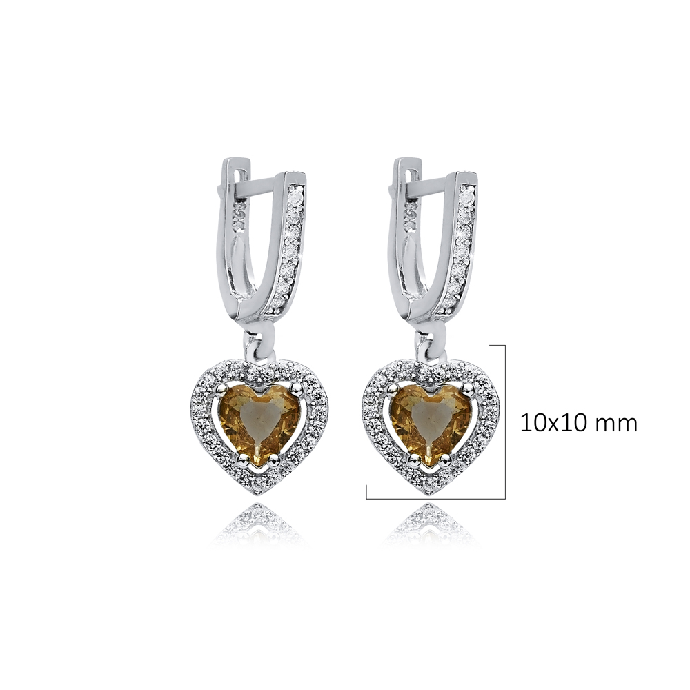 10x10 mm Heart Cluster Zultanite Earrings