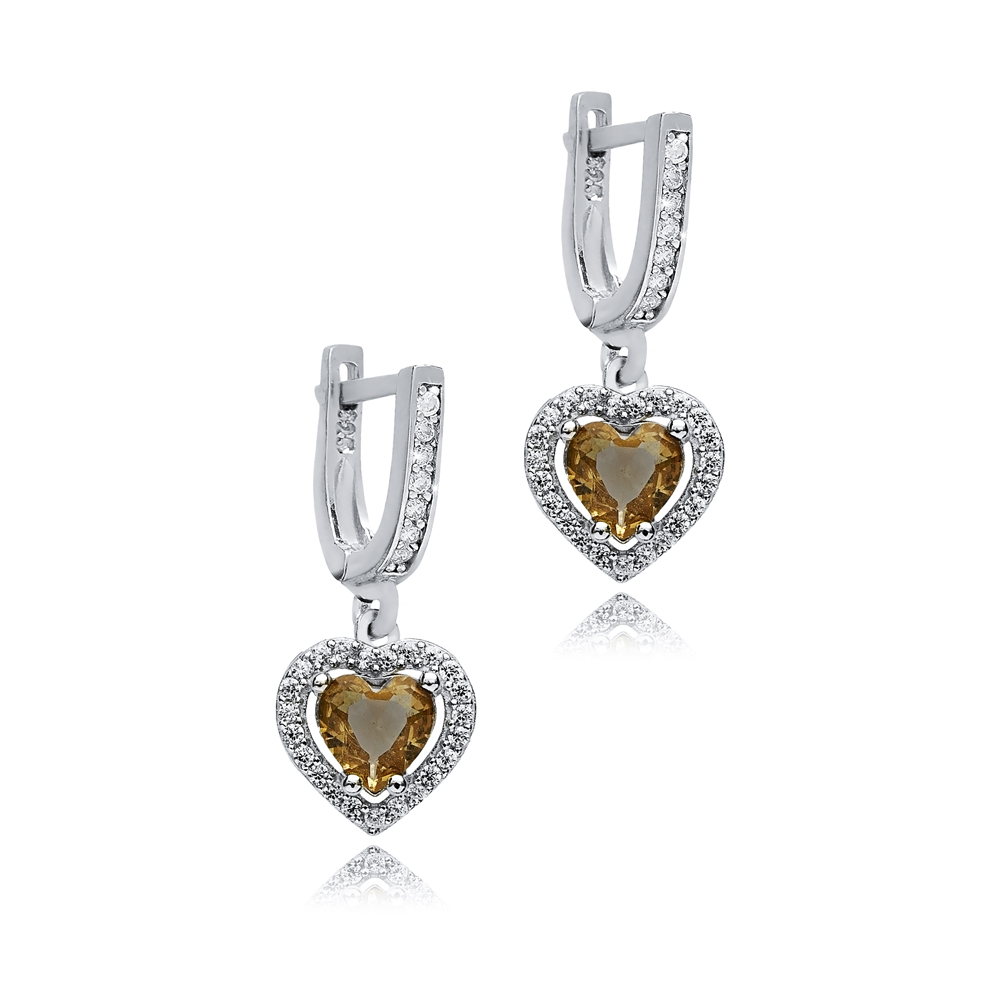 10x10 mm Heart Cluster Zultanite Earrings