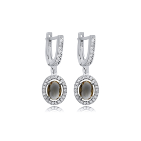 9x11 mm Oval Cluster Zultanite Earrings