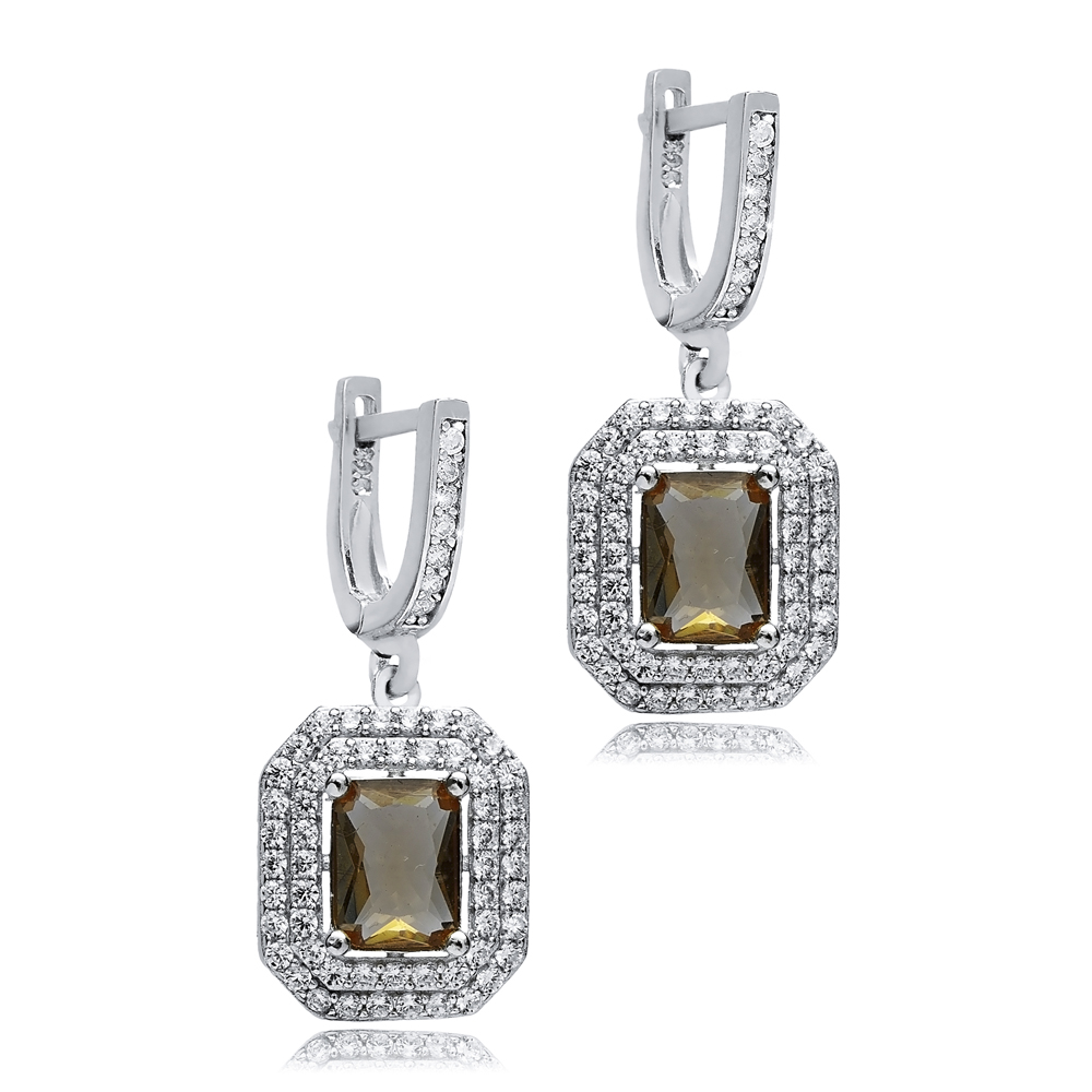 13x15 mm Baguette Cluster Zultanite Earrings
