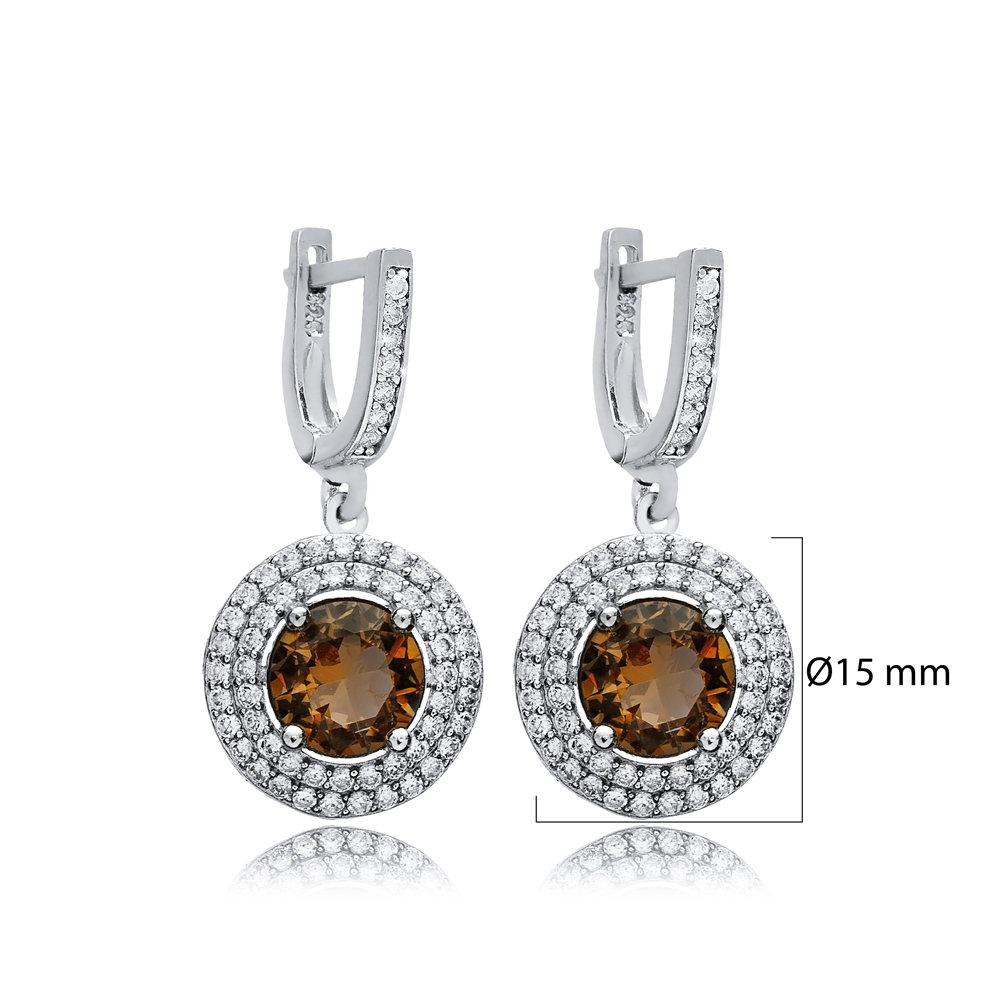 Ø15 Round Oval Cluster Zultanite Earrings