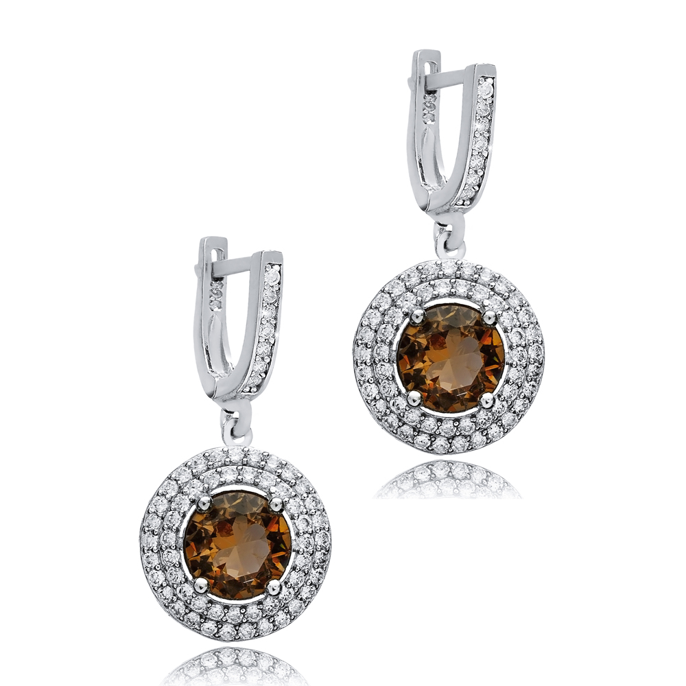 Ø15 Round Oval Cluster Zultanite Earrings
