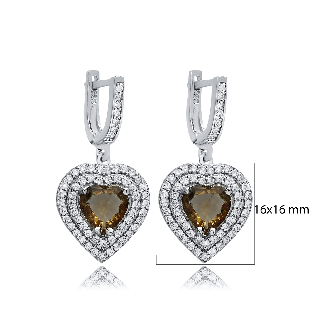 16x16 mm Heart Cluster Zultanite Earrings