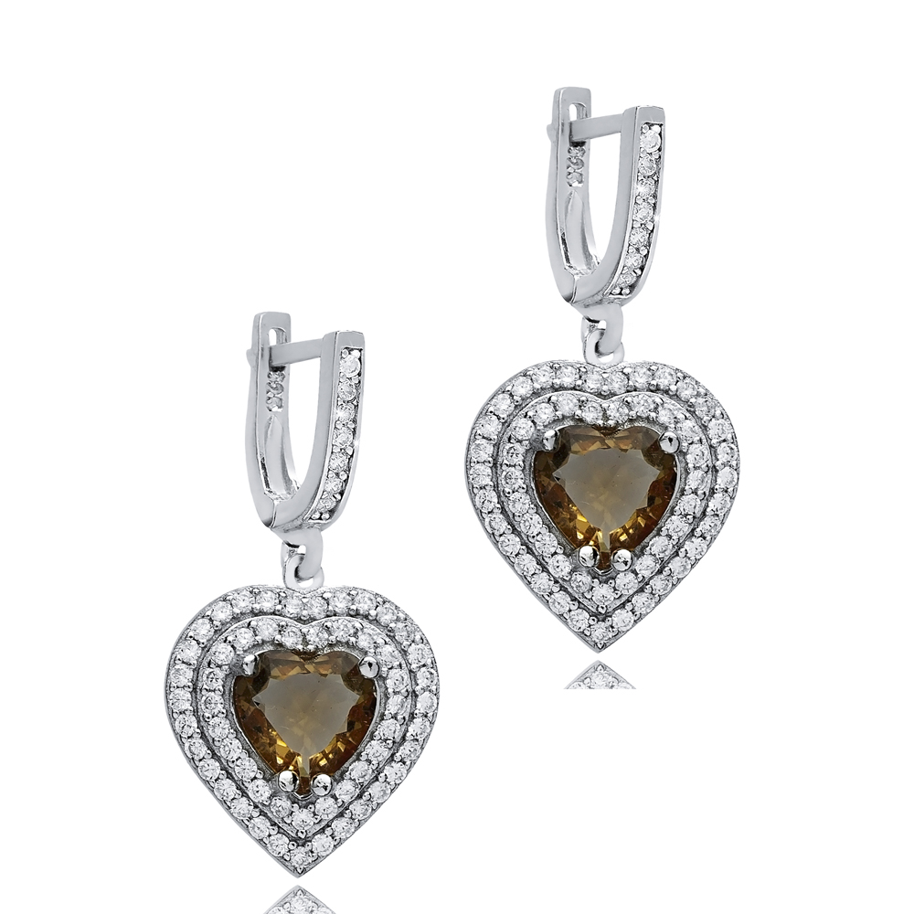 16x16 mm Heart Cluster Zultanite Earrings