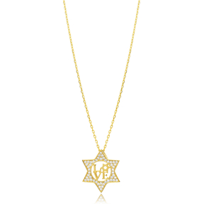 Ø18mm Star of David Love Charm Necklace