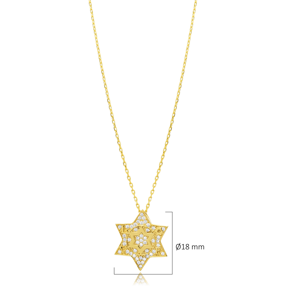 Ø18mm Star of David Love Charm Necklace