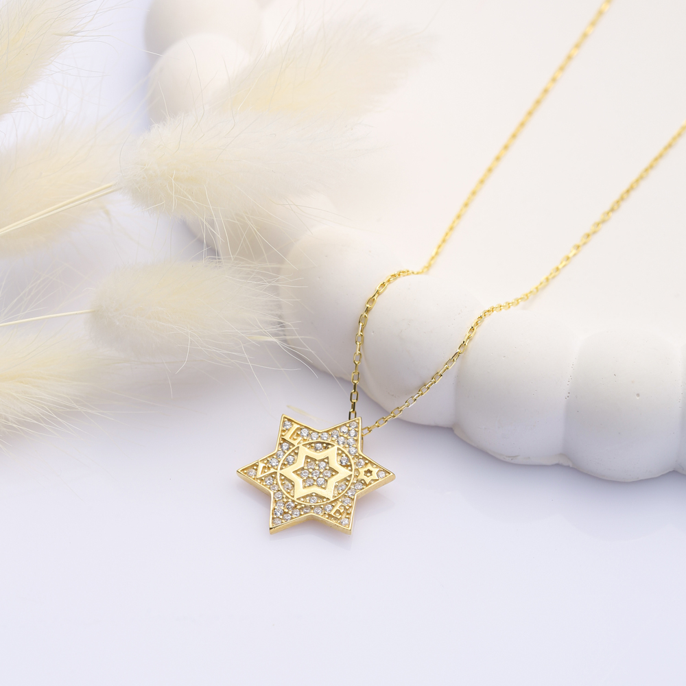 Ø18mm Star of David Love Charm Necklace