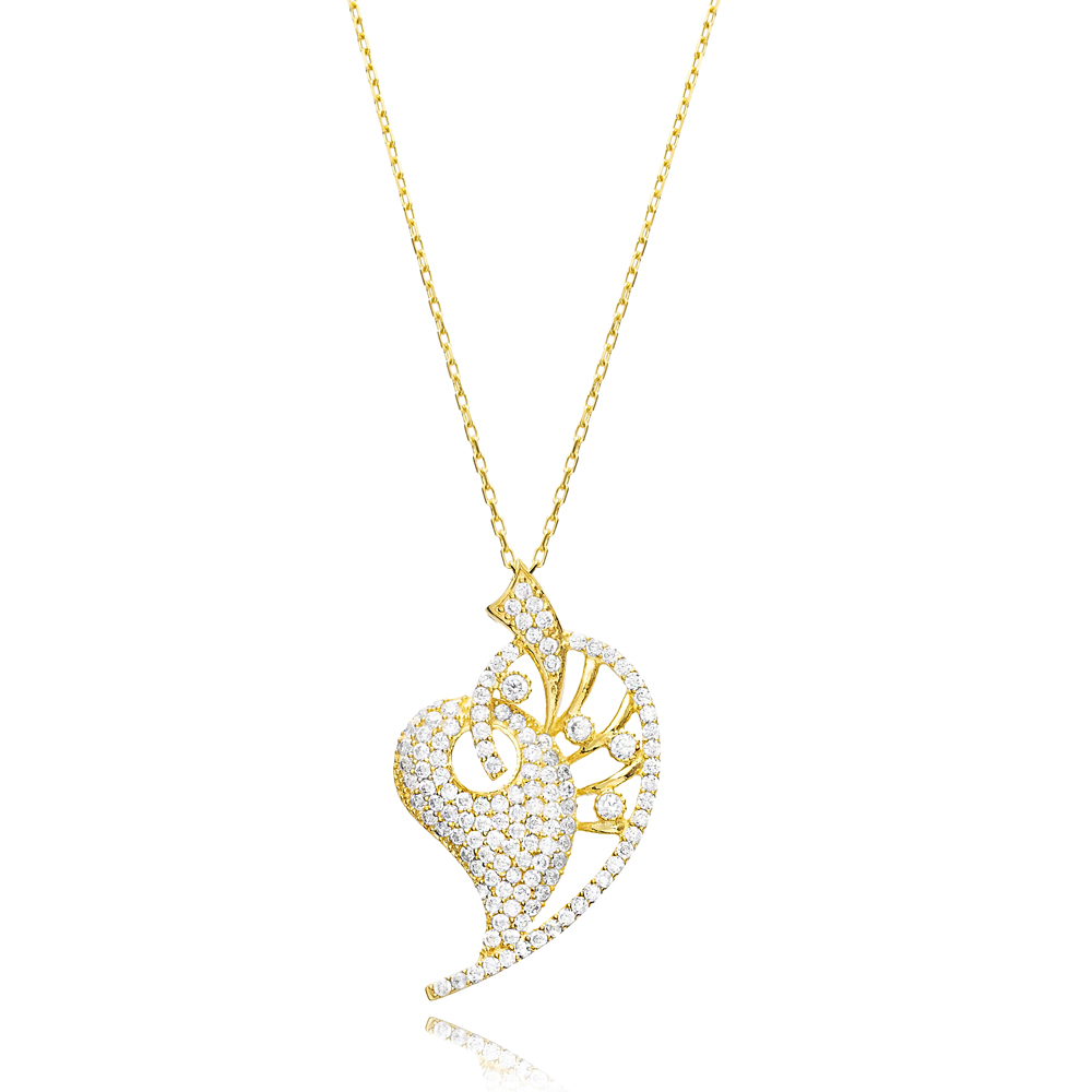 Unique Shape 925 Silver Charm Necklace
