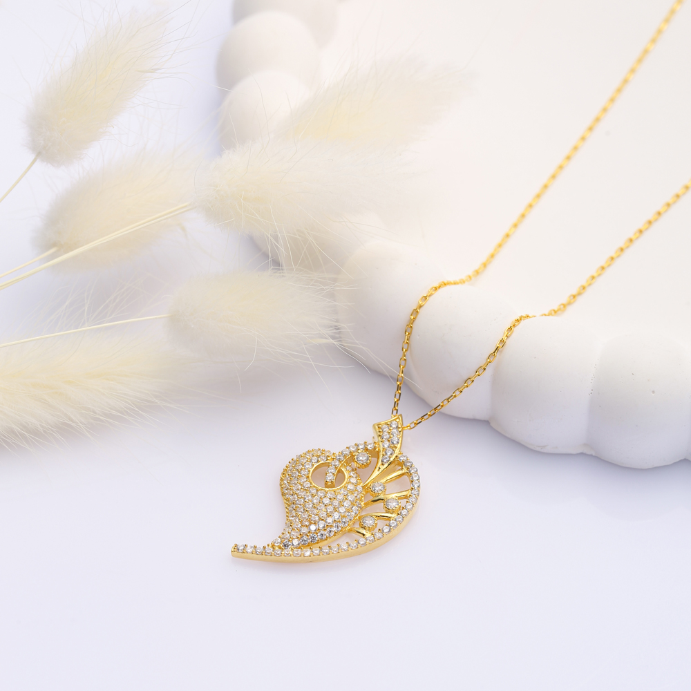 Unique Shape 925 Silver Charm Necklace