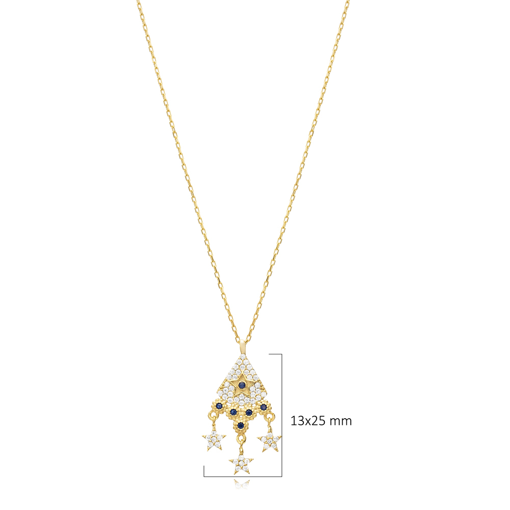 Irregular Shape Star Shaker Charm Necklace