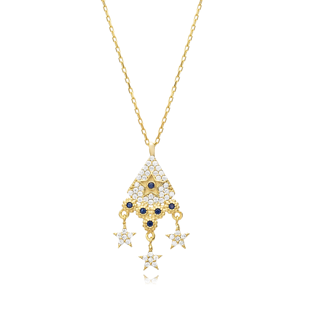 Irregular Shape Star Shaker Charm Necklace