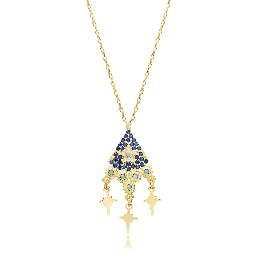 Elegant Irregular Star Shaker Charm Necklace