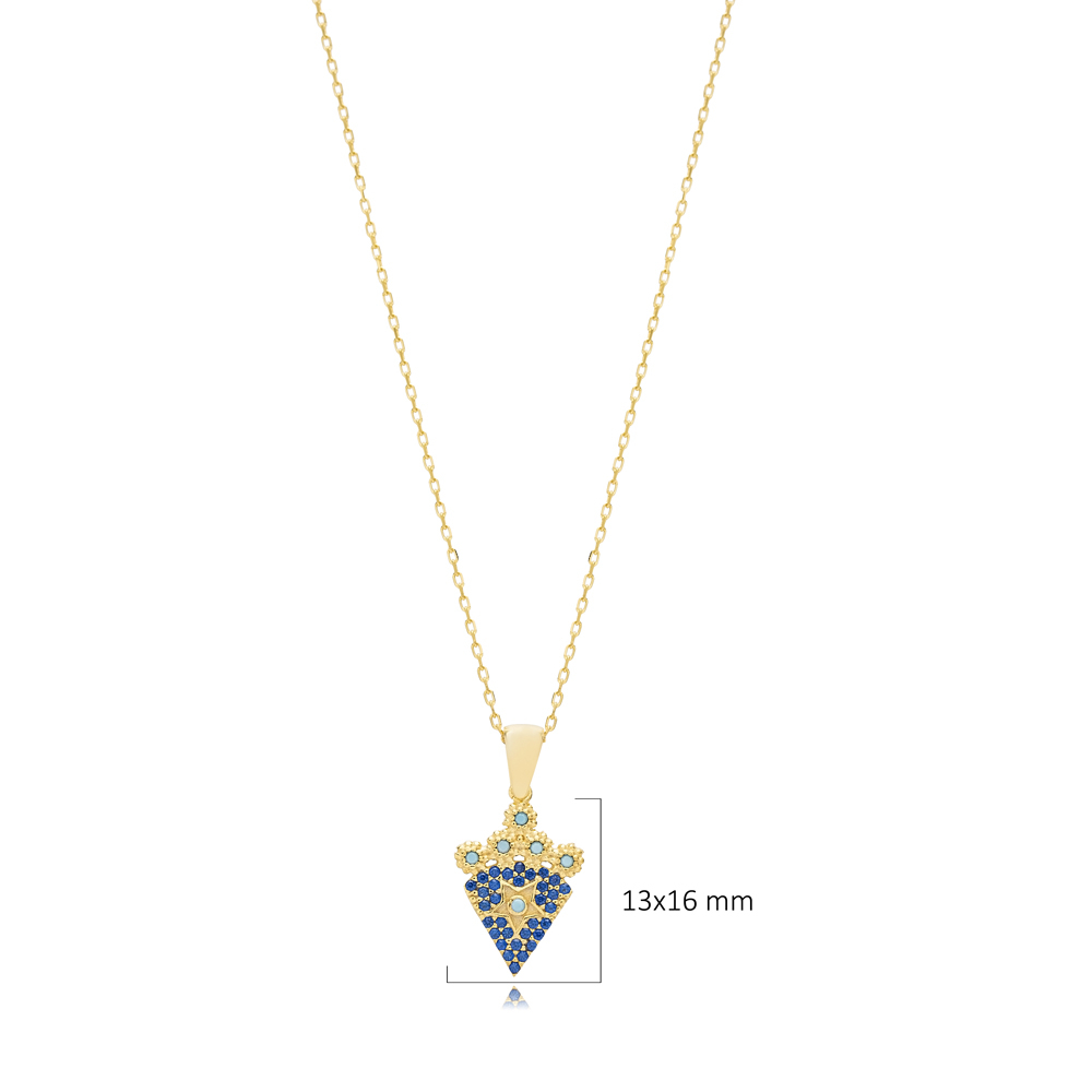 Turquoise Sapphire Star Charm Necklace