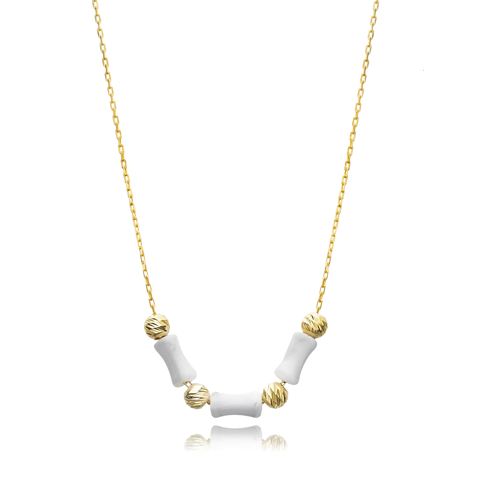 Minimalist Design Ball Charm Silver Charm Necklace