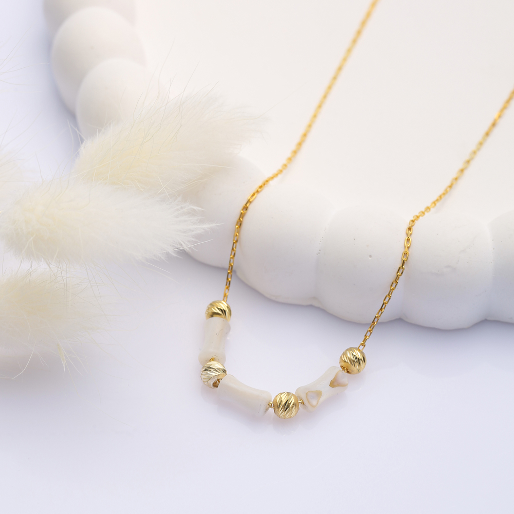 Minimalist Design Ball Charm Silver Charm Necklace