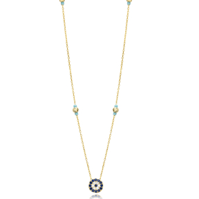 Tiny Evil Eye Minimalist Charm Necklace