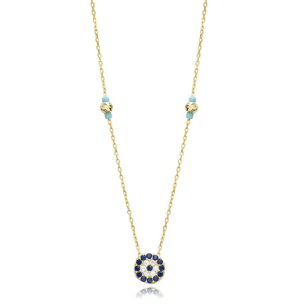 Tiny Evil Eye Minimalist Charm Necklace