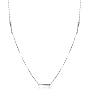 Minimalist Chain Turkish Silver Long Necklace