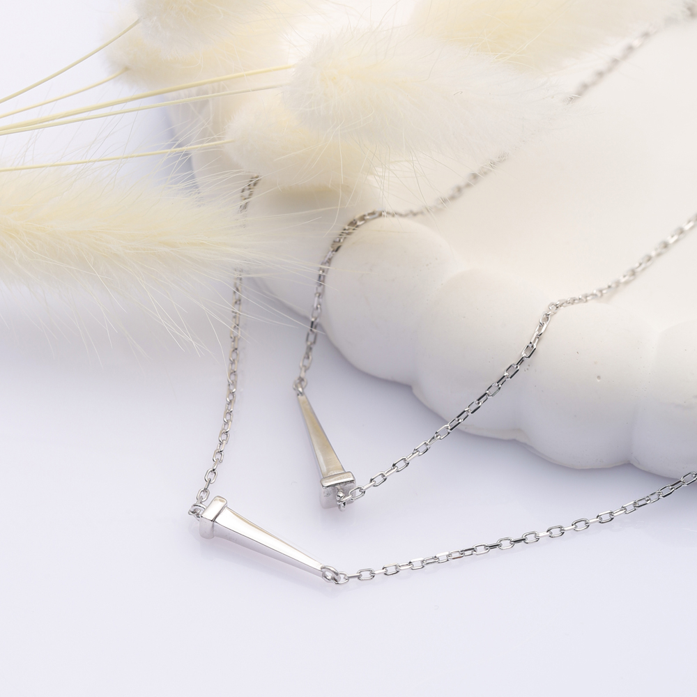 Minimalist Chain Turkish Silver Long Necklace