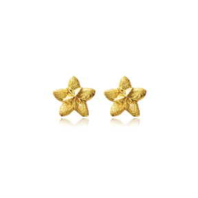 Vintage Flower Vintage 22K Stud Earrings