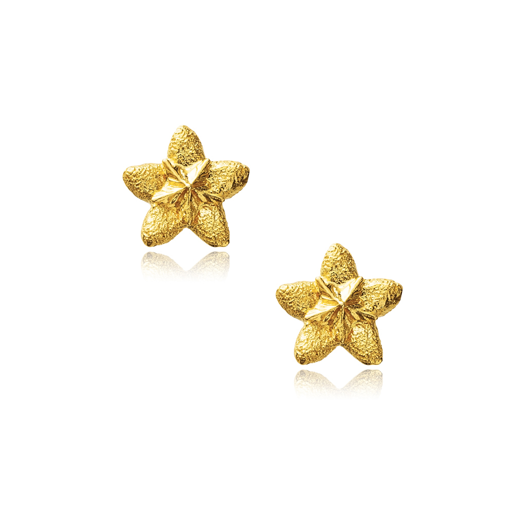 Vintage Flower Vintage 22K Stud Earrings