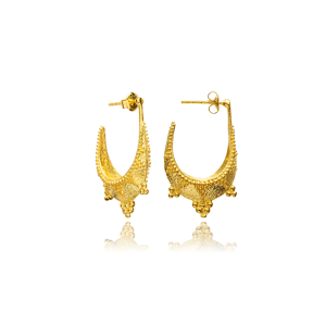 22K Gold Plated Vintage Stylish Stud Earrings