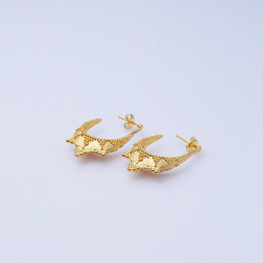 22K Gold Plated Vintage Stylish Stud Earrings