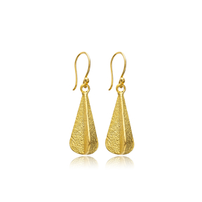 Vintage Unique 22K Gold Vintage Hook Earrings