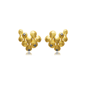 Unique CZ Stone 22K Vintage Earrings