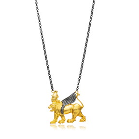 Ancient Animal Symbol 22K Vintage Necklace