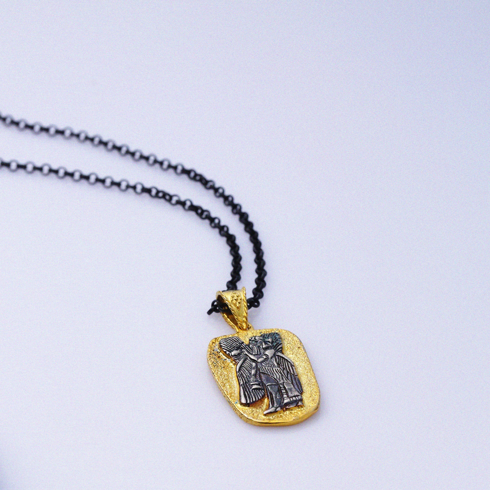 Egyptian Symbol 22K Vintage Necklace