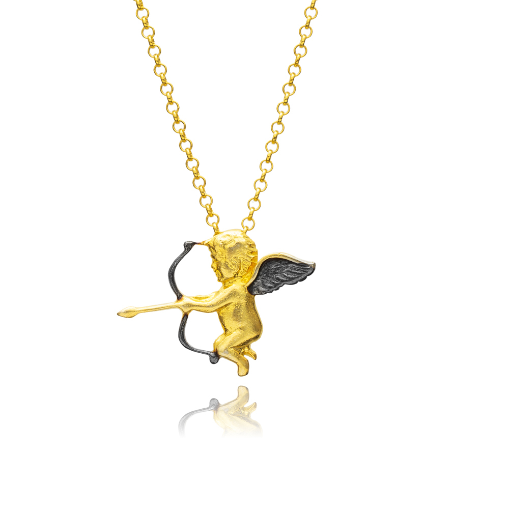 Eros Design Silver 22K Plated Vintage Necklace