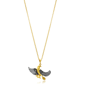 Ancient Eagle Symbol 22K Vintage Necklace