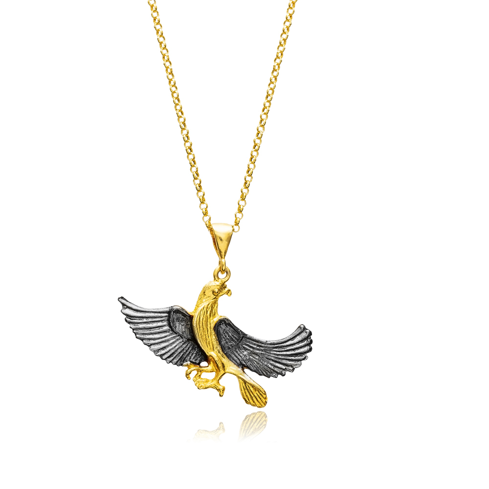 Ancient Eagle Symbol 22K Vintage Necklace