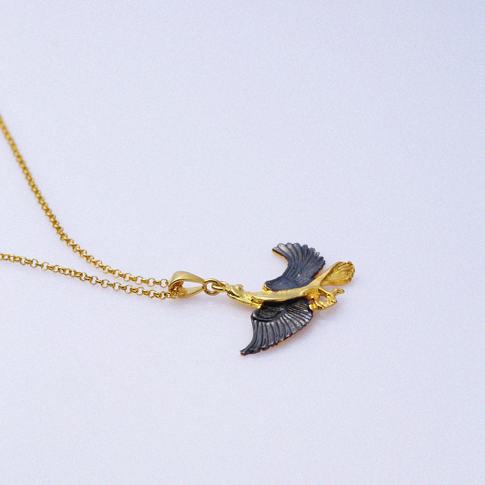 Ancient Eagle Symbol 22K Vintage Necklace