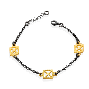 Geometric X Design 22K Vintage Bracelet