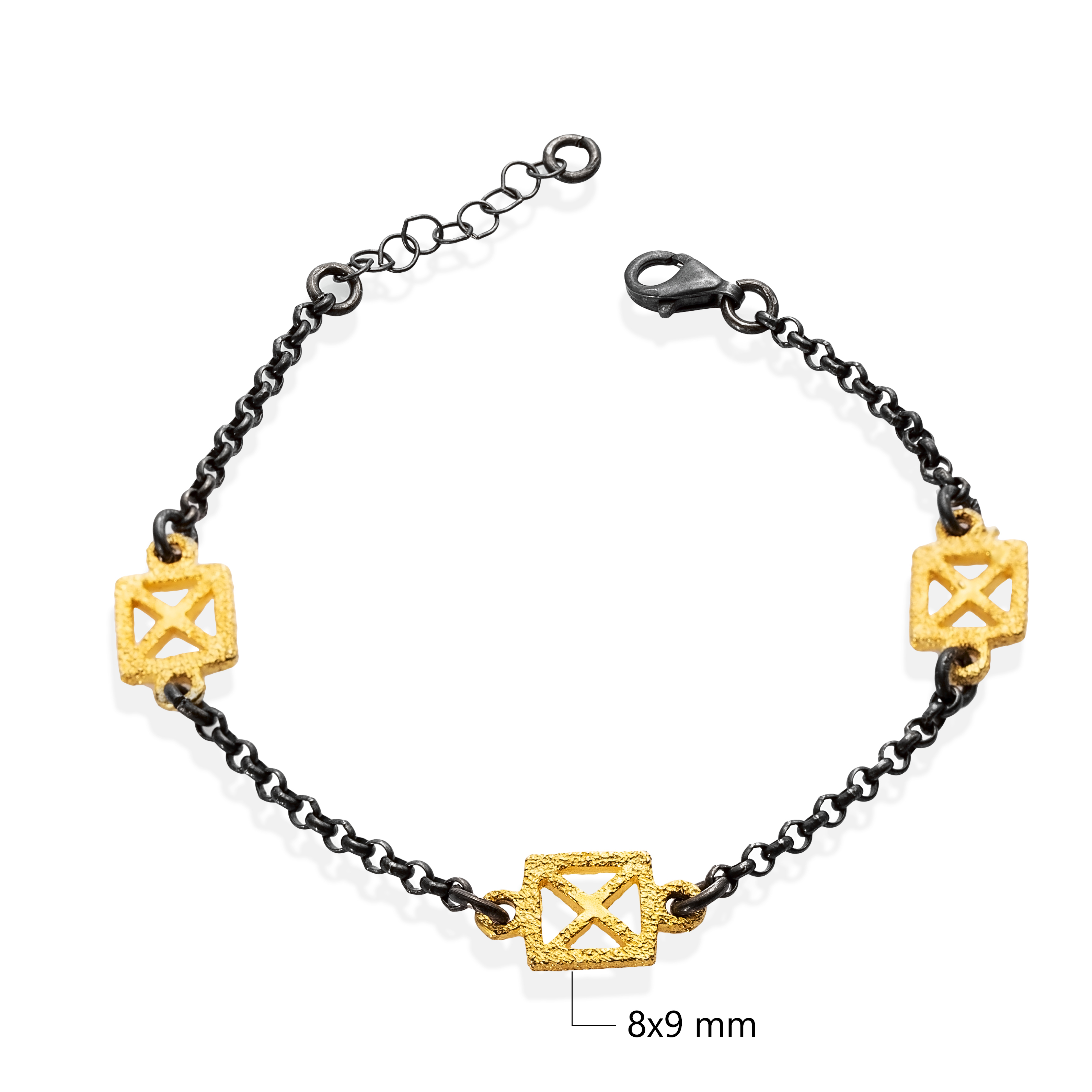 Geometric X Design 22K Vintage Bracelet
