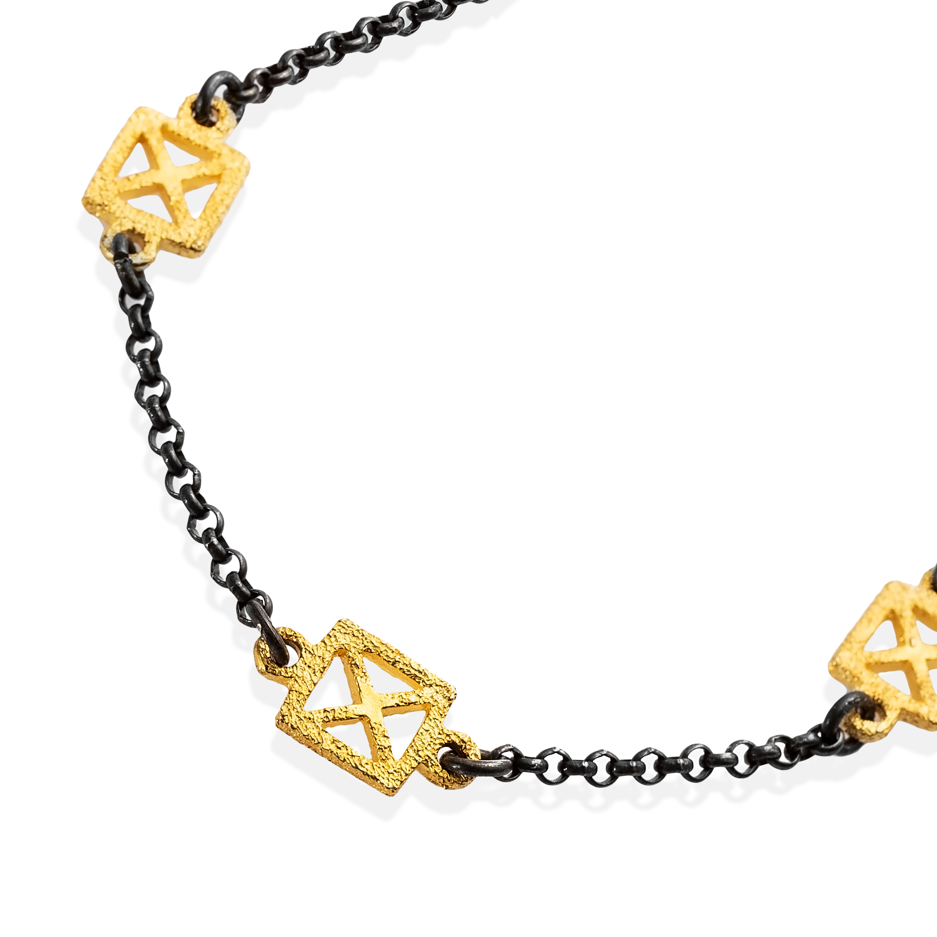 Geometric X Design 22K Vintage Bracelet