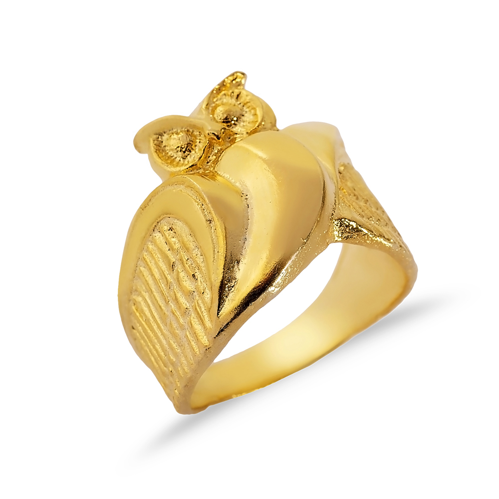 Owl Design 22K Gold Plated Vintage Ring