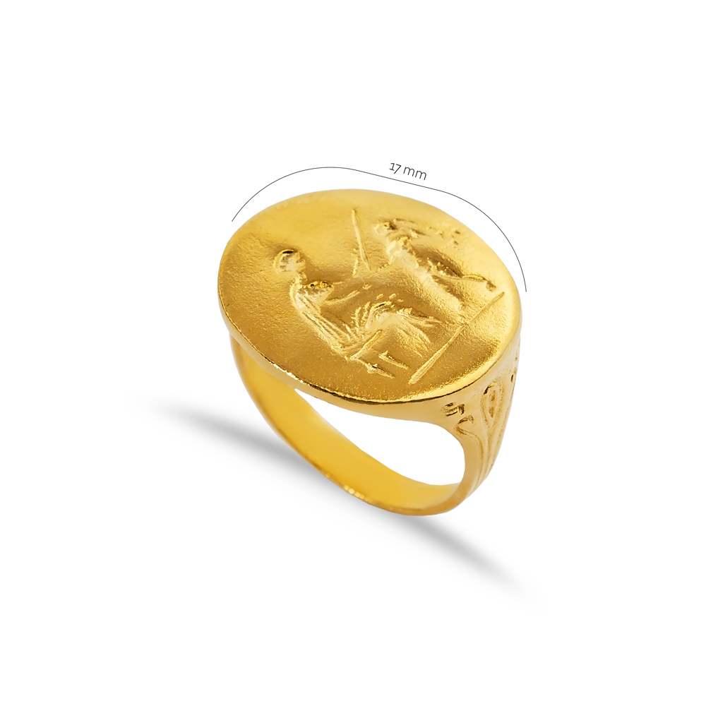 Ancient Signet Design 22K Vintage Ring